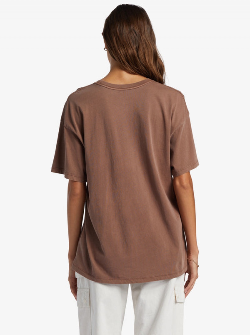 Roxy Sunny Days Oversized Boyfriend T-shirts | 68341-QKOY