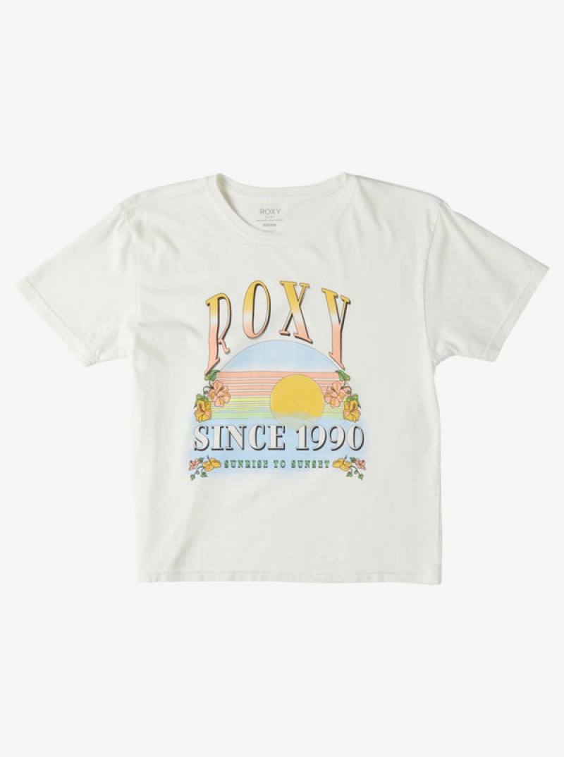 Roxy Sunrise To Sunset Oversized Boyfriend T-shirts Mädchen | 93572-PCSH