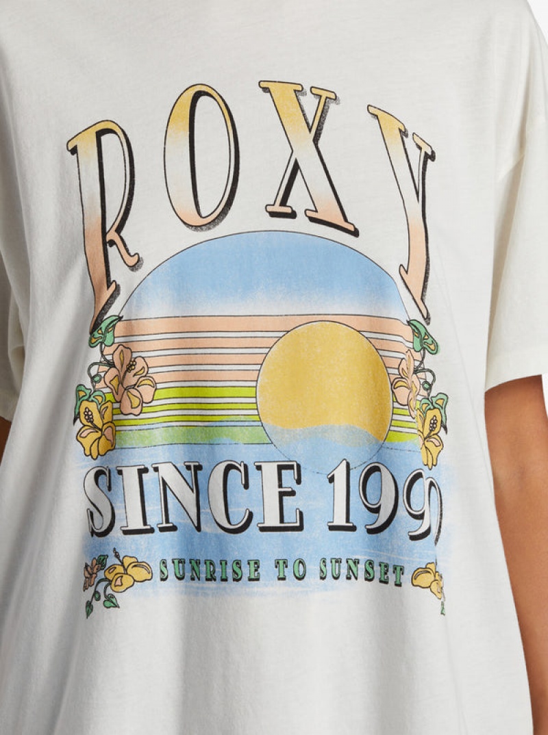 Roxy Sunrise To Sunset Oversized Boyfriend T-shirts | 30862-UVDC