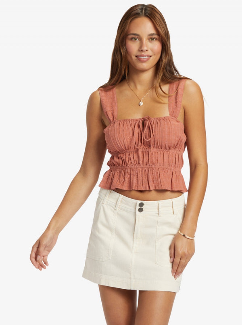 Roxy Sunset Mist Ruched Oberteile | 54236-HZTP