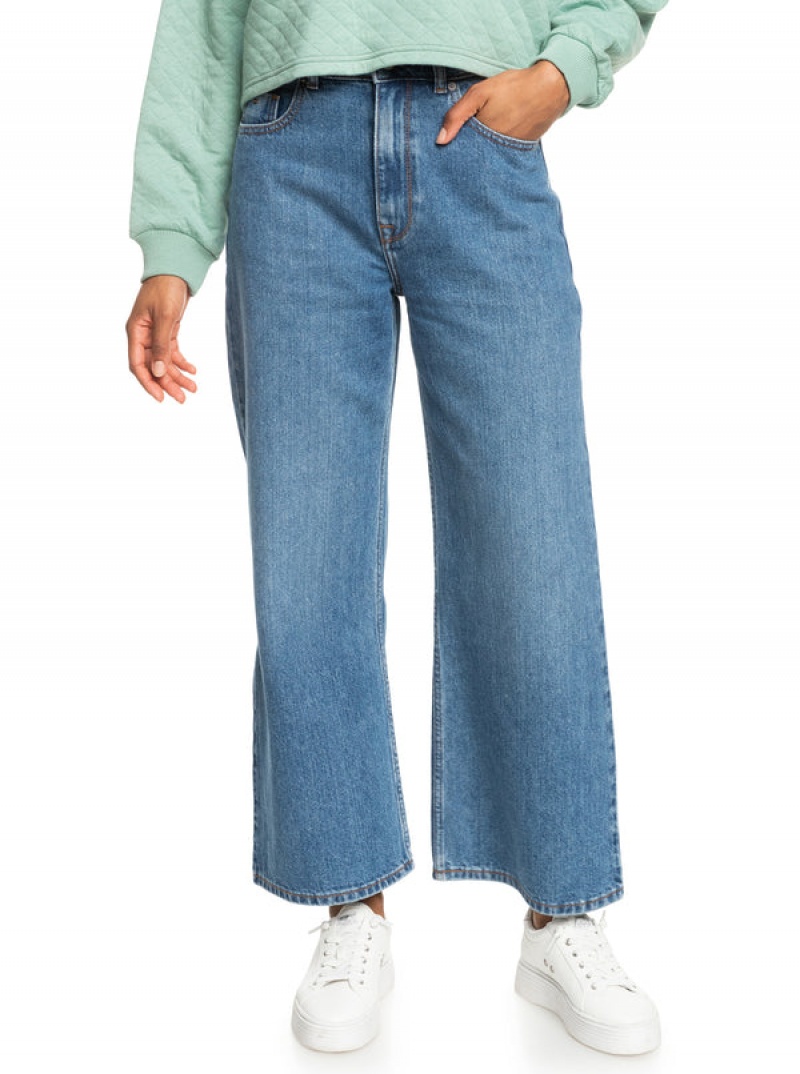 Roxy Surf On Cloud High Weite Leg Jeans Hose | 20691-GQEJ