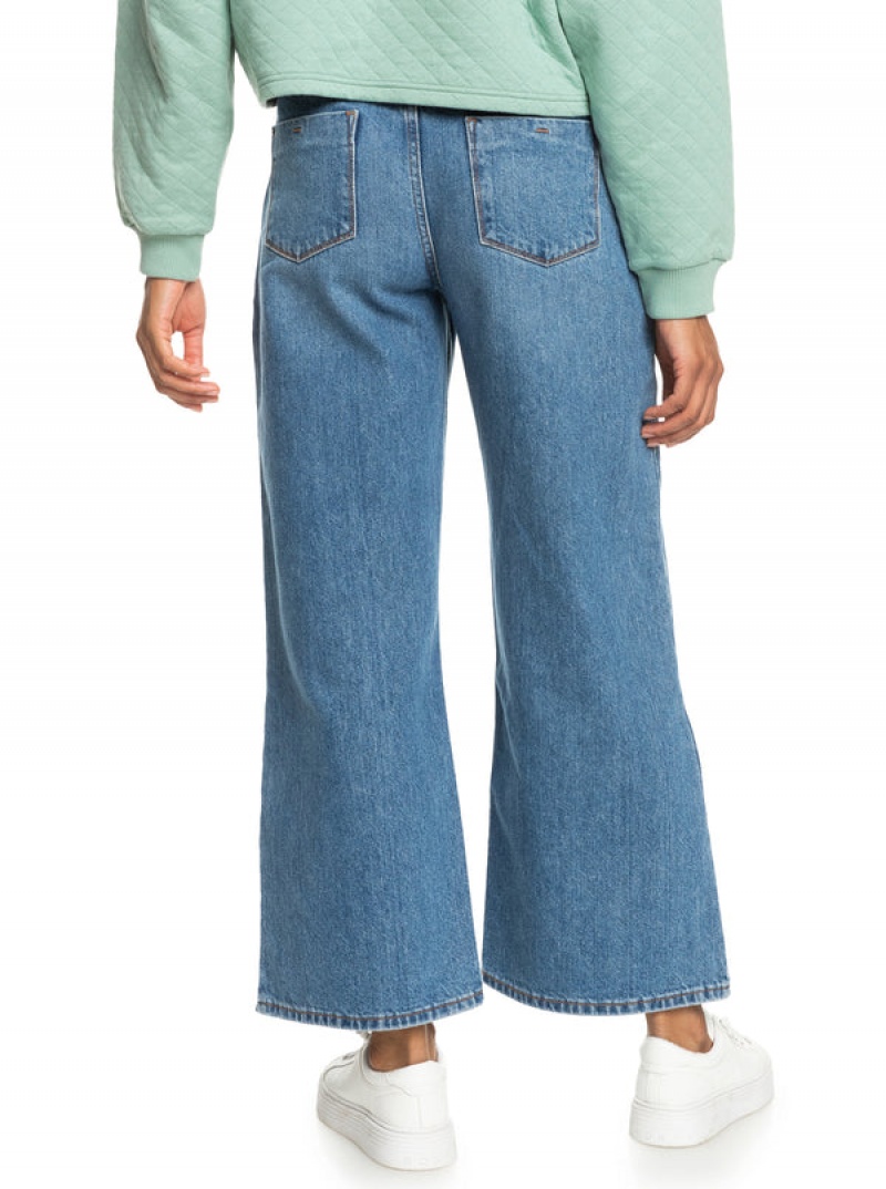 Roxy Surf On Cloud High Weite Leg Jeans Hose | 20691-GQEJ