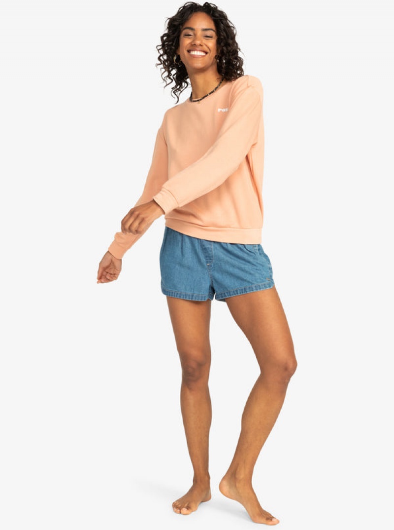 Roxy Surfing By Moonlight Crew Neck Hoodie | 26457-LYBN