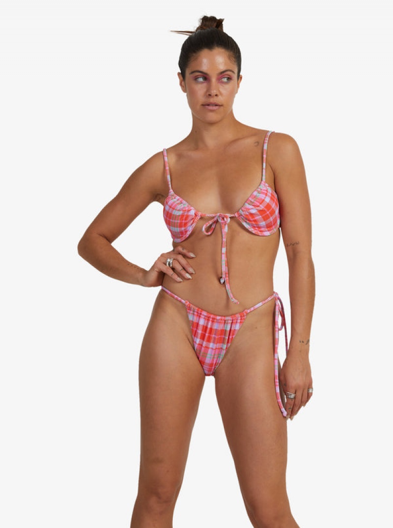 Roxy Tartan Times Tie-Side Bikinihosen | 76108-PNXS