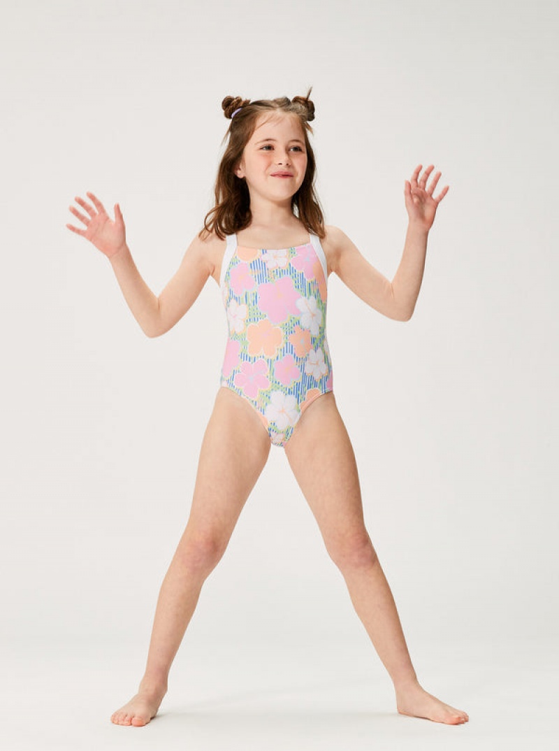 Roxy Tiny Flower One-Piece Bademode Mädchen | 50172-IJFR