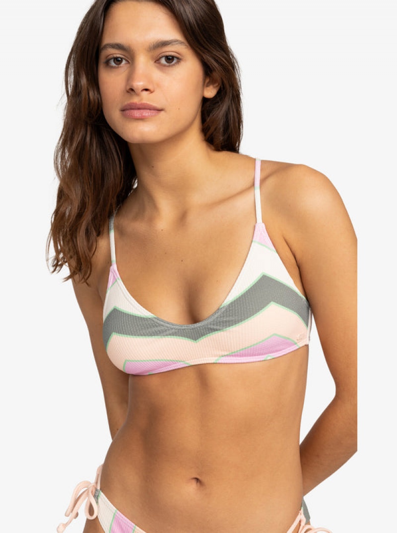 Roxy Vista Stripe Riemchen Bra Bikinioberteile | 45728-QTPW