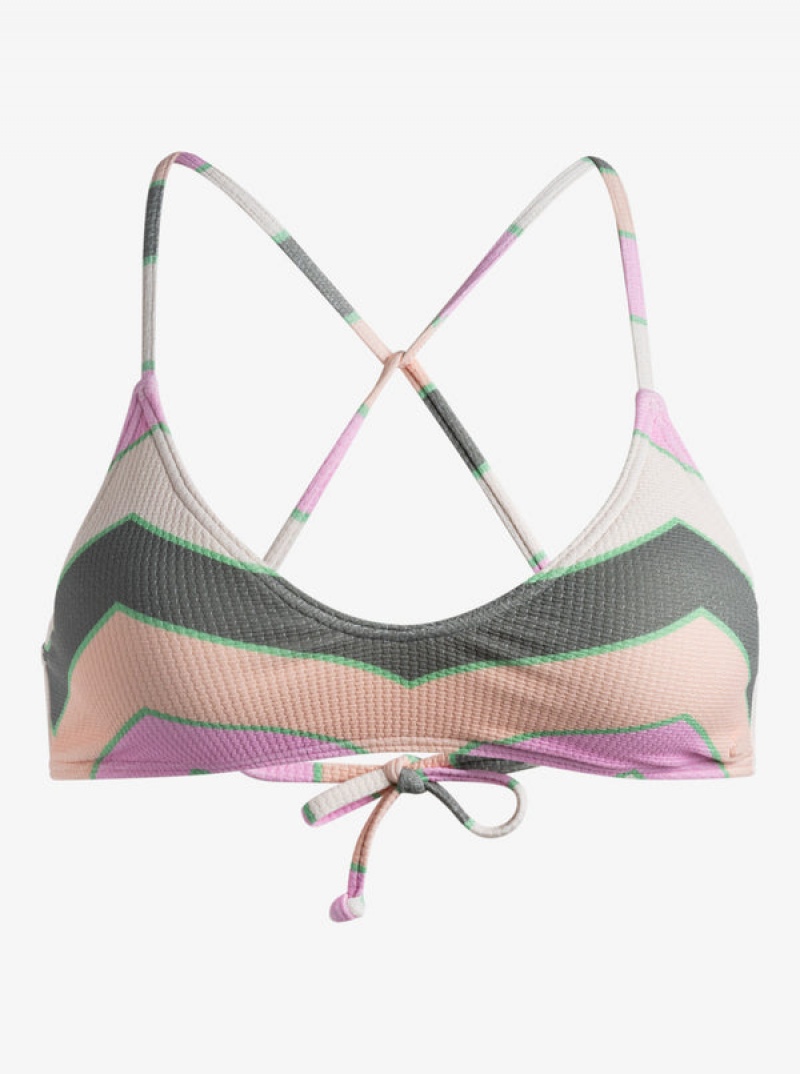 Roxy Vista Stripe Riemchen Bra Bikinioberteile | 45728-QTPW