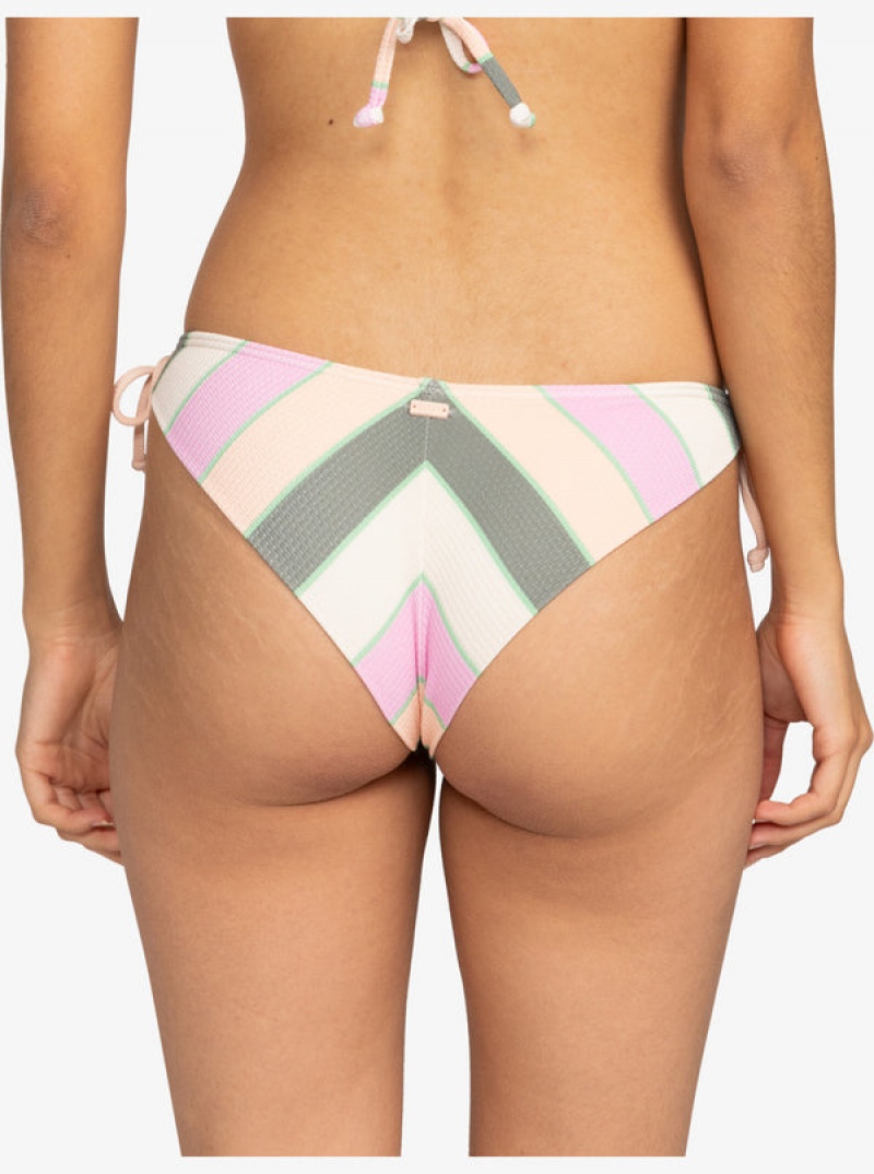 Roxy Vista Stripe Tie Side Cheeky Bikinihosen | 46751-HRKA