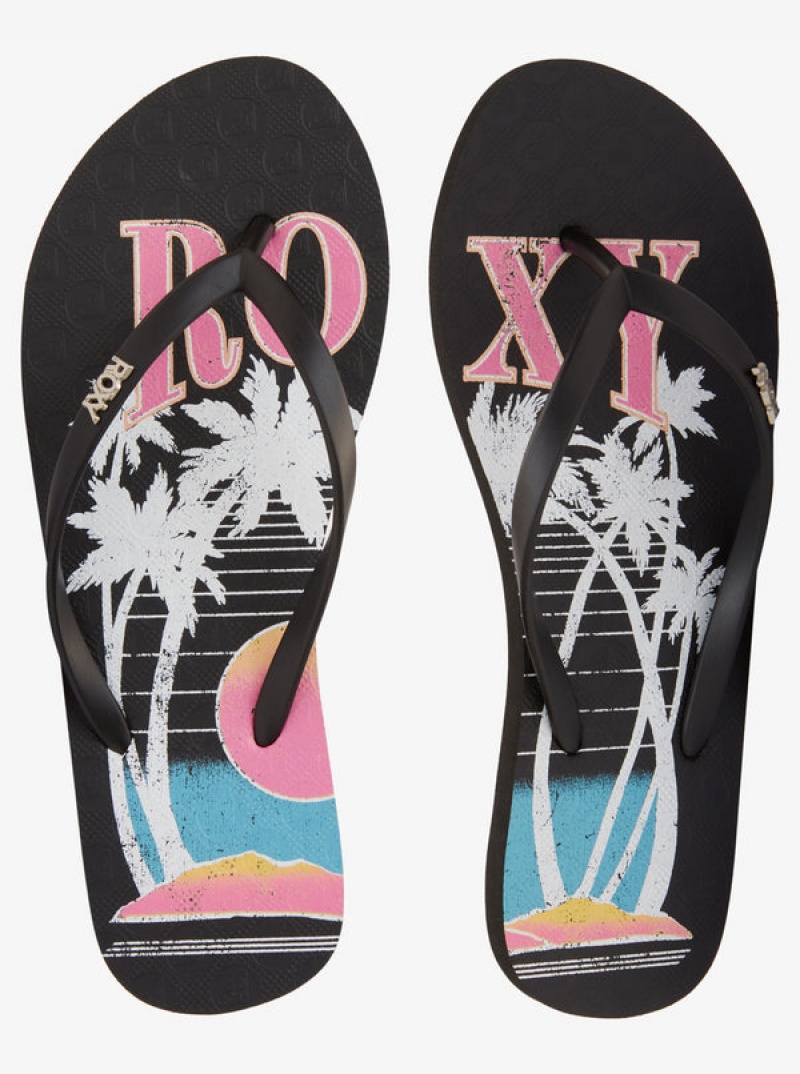 Roxy Viva Stamp Flip Flops | 47196-DRIZ