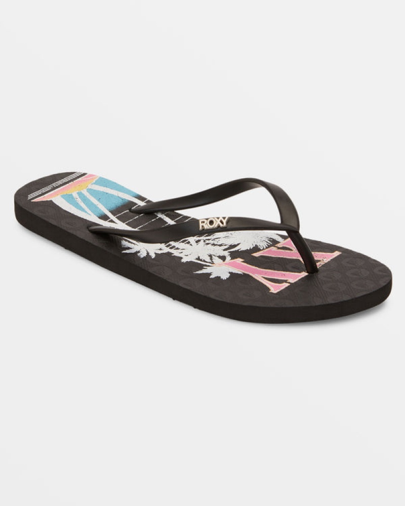 Roxy Viva Stamp Flip Flops | 47196-DRIZ