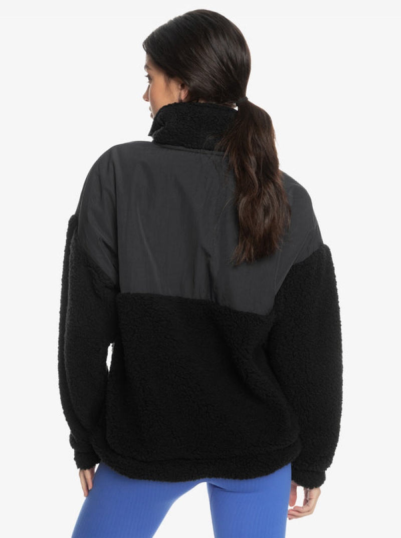 Roxy Waves Of Warmth Half-Zip Mock Neck Fleece Hoodie | 74162-EYGZ