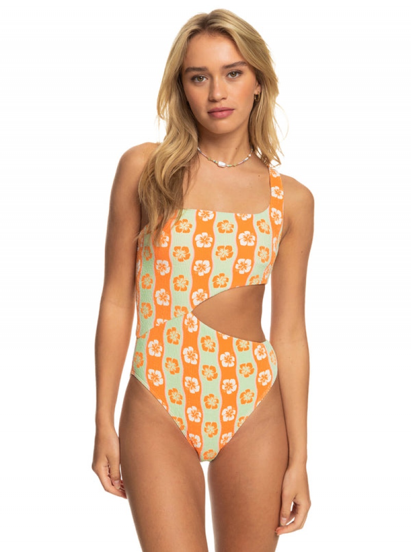 Roxy Wavy Babe One-Piece Badeanzüge | 52408-SNPY