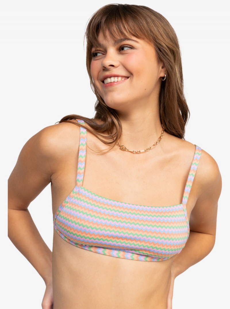 Roxy Wavy Stripe Bralette Bikinioberteile | 16520-DEYV