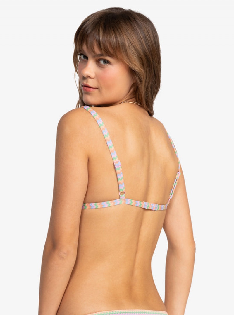 Roxy Wavy Stripe Bralette Bikinioberteile | 16520-DEYV