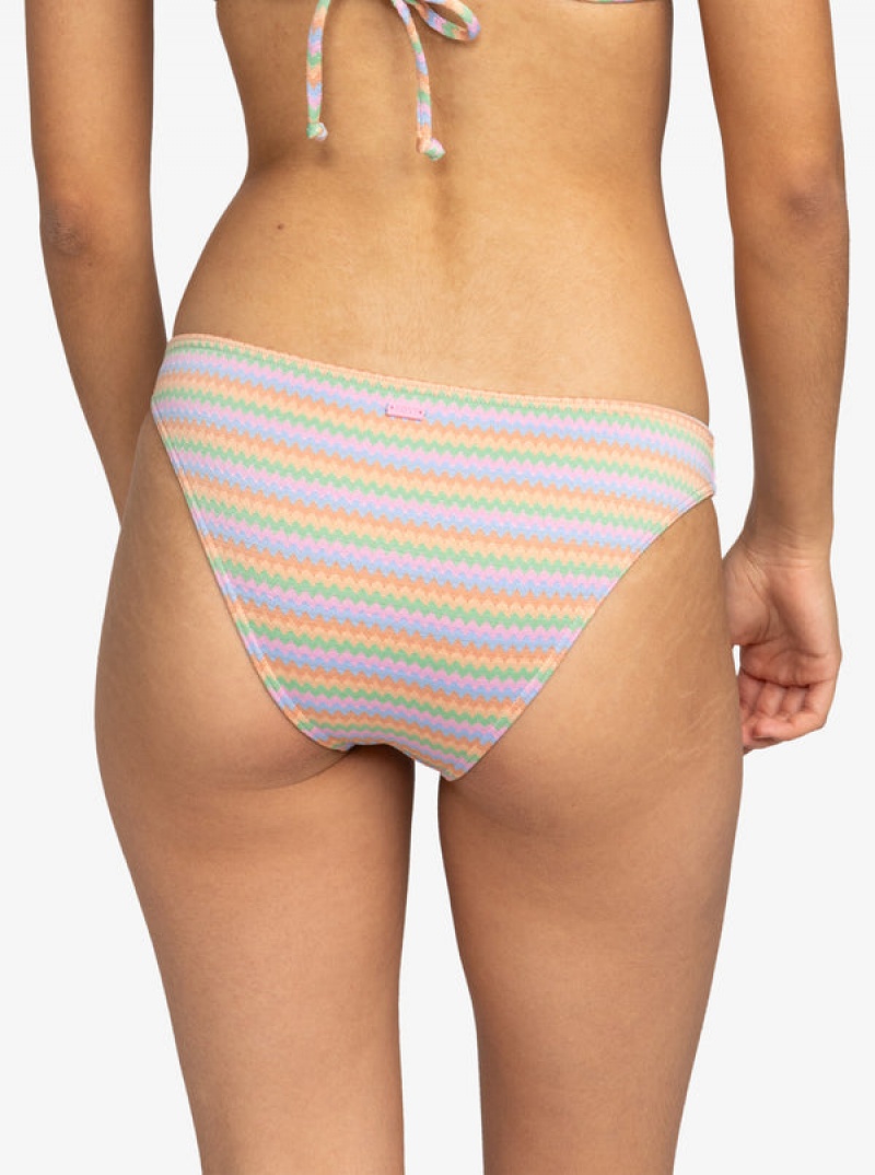 Roxy Wavy Stripe Moderate Bikinihosen | 91870-FQAP