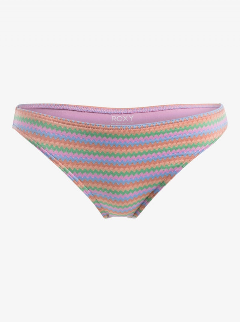 Roxy Wavy Stripe Moderate Bikinihosen | 91870-FQAP