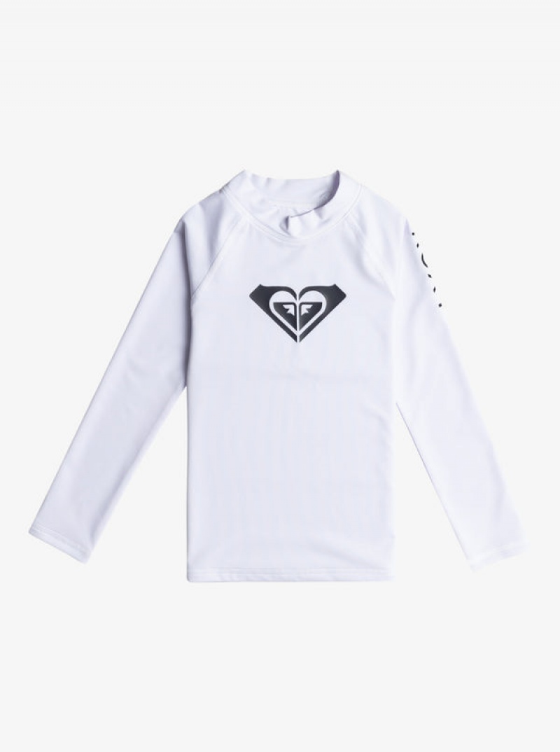 Roxy Whole Hearted Long Sleeve UPF 50 Rashguard Bademode Mädchen | 08493-WCFU